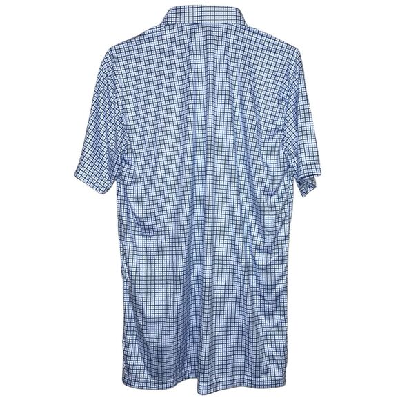 Collars & Co Polo Shirt Mens S Blue White Plaid Preppy Dress Collar Classic NEW - Picture 4 of 7